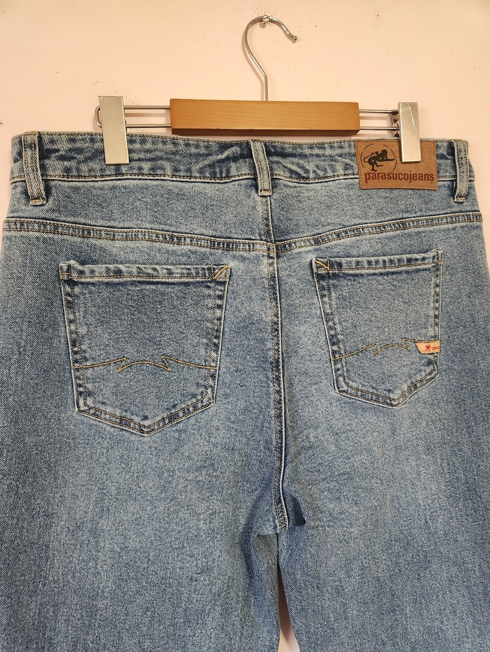 Parasuco Alexa Mom Jeans High Rise Tapered Leg Size 12 Blue Denim 90s Retro Vibe - Picture 5 of 6